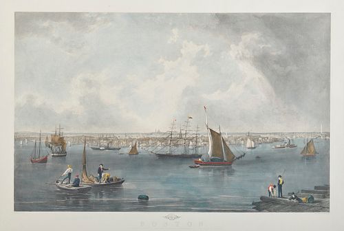 Boston, engraved by C. Mottram after the watercolor by J.W. Hill