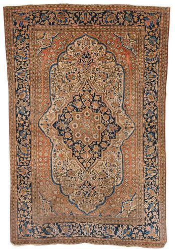 Mohtasham Kashan, Persia, ca. 1880; 6 ft. 8 in. x 4 ft. 5 in.