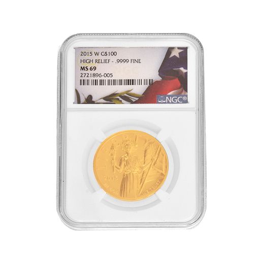 2015-W High Relief $100 Gold Coin