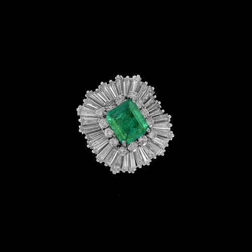 AGL Emerald and Diamond Ring
