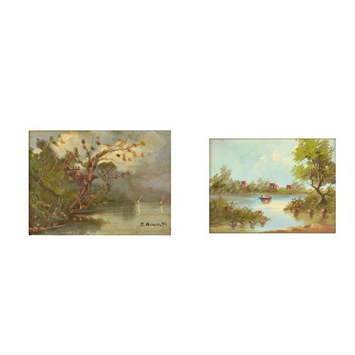 Two (2) Continental School Oil Paintings