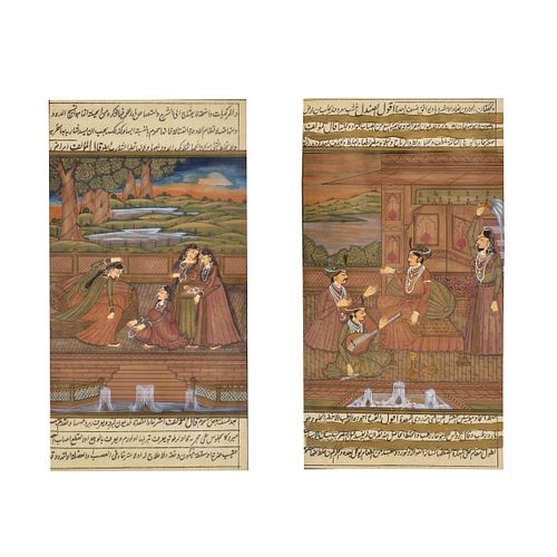 Pair of Antique Sankrit Paintings