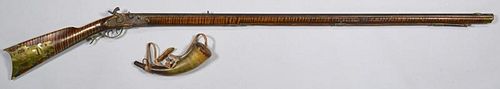 Kentucky Tiger Maple Rifle & Horn, TN provenance