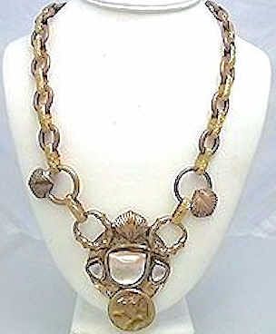 Mother-of-Pearl Pendant Necklace, Vintage