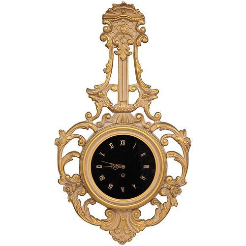 Mid-Century Hollywood Regency Wall Clock