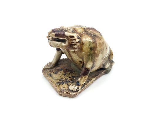 Tang Dynasty (618-907AD) Stoneware Frog Figurine