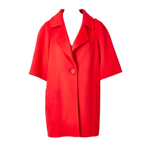 Bill Blass Double Face Cashmere Coat with Smocking