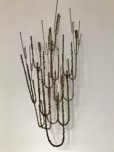 Curtis Jeré Style Mid-Century Metal Wall Sculpture