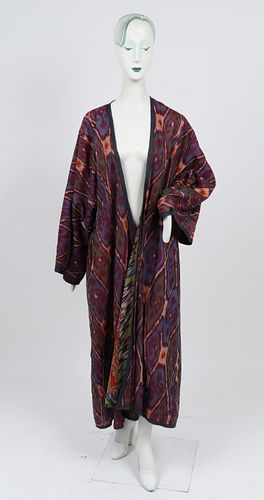 Uzbek Inspired Ikat Caftan Robe