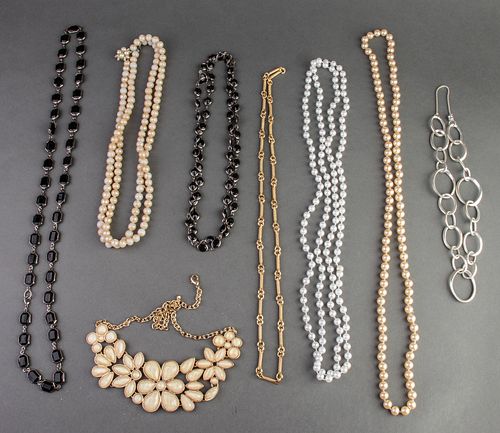 Faux Pearl, Bead, & Link Necklaces, 8
