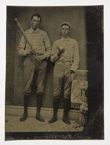 Tintype 2 Baseball Players