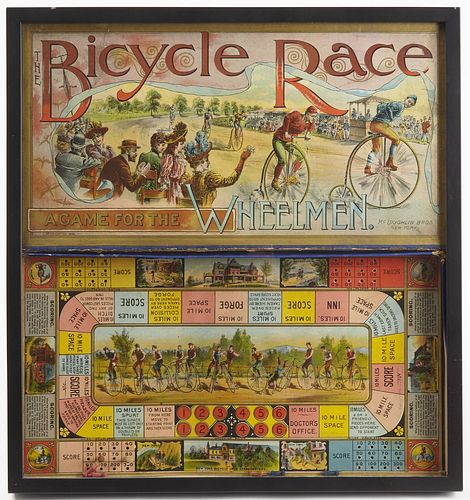 Bicycle Race "A Game for the Wheelman" Framed
