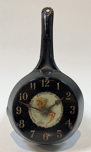 Pan American Expo Novelty Frying Pan Clock 1901