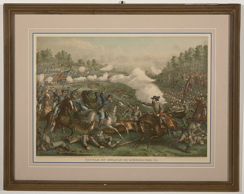 Battle of Opequan Lithograph - 1893