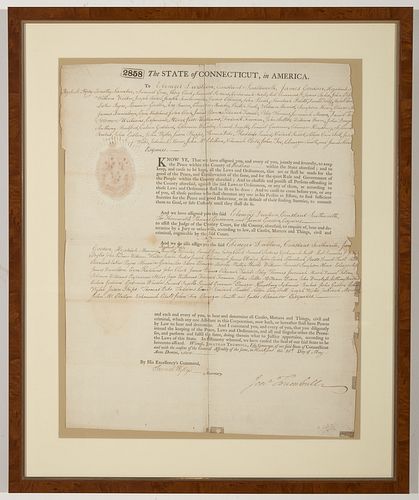 State of CT Document signed Jonathan Trumbull Jr.