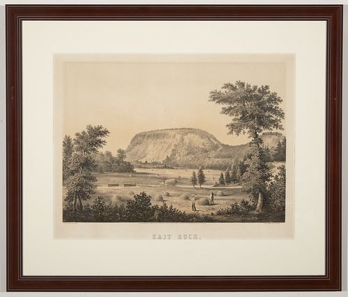 East Rock & West Rock Color Printed Lithographs
