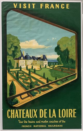2 Vintage French Travel Posters -national railroad