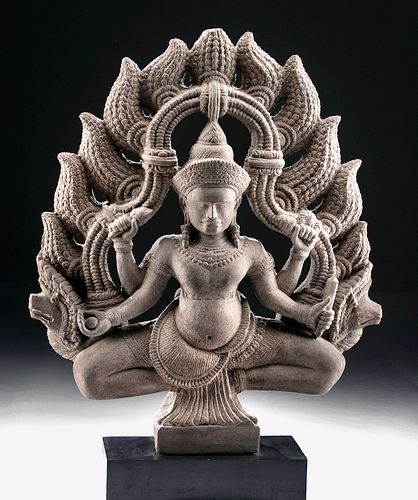Amazing Khmer Stone Statue of Shiva