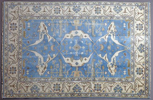 Turkish Angora Oushak Carpet, 6' 2 x 8' 10
