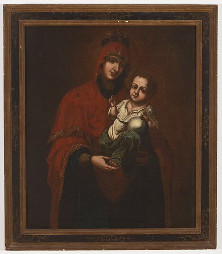 Early Madonna & Child Painting