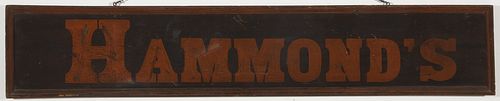 Early Painted Trade Sign - Hammond