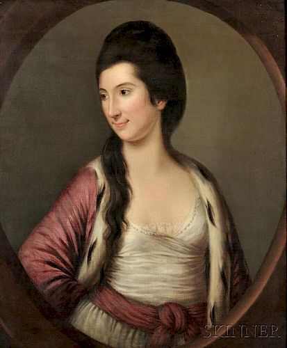 School of Francis Cotes (British, 1726-1770)      Rose and Ermine, Portrait of a Woman