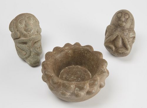 Three Taino Stone Carving