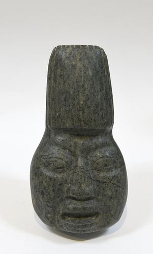 Early Carved Green Stone Head