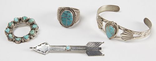 Four Navajo Jewelry Items