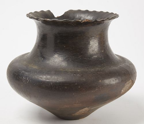 Early Native Pueblo Black Pot