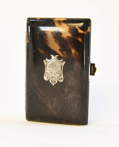 Very Fine Tortoise Case with Silver and Gold