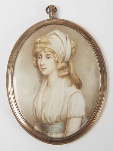 Fine European Portrait Miniature of a Lady