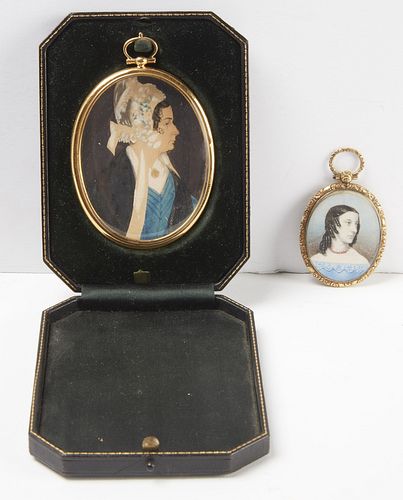 Two Miniature Portraits of Ladies