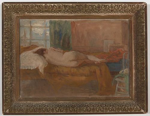 Franklin C Watkins Nude - Oil on Canvas