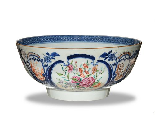 Blue-and-White Floral Bowl, 18th Century