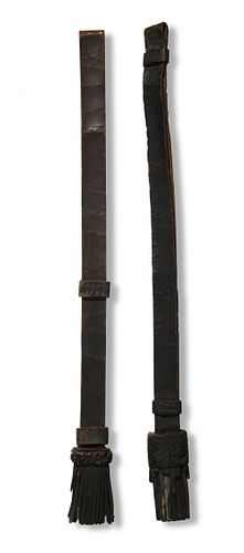 2 Leather Saber Knots, Civil War Period