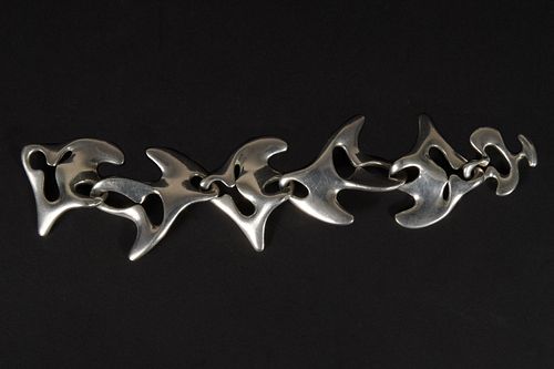 Georg Jenson, Sterling Silver Amoeba Bracelet, #89