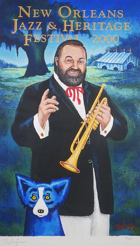 GEORGE RODRIGUE, 2000 New Orleans Jazz Fest Poster