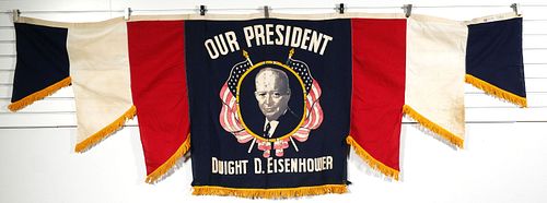 OUR PRESIDENT DWIGHT EISENHOWER, Fringed Banner