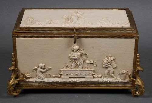 Victorian Ormolu Jewelry Casket Box