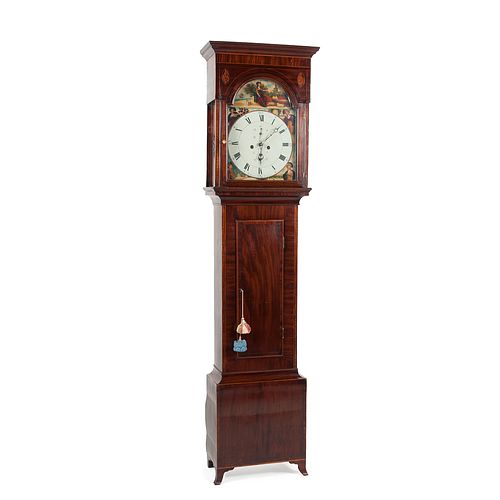 A Scottish Tall Case Clock in Mahogany by Robertson of Glasgow