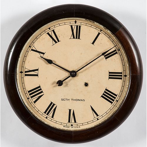 A Seth Thomas Mahogany Gallery Clock