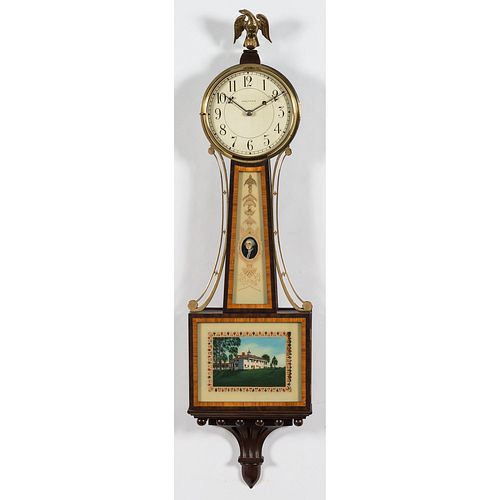 Two Waltham Mount Vernon Banjo Clocks 