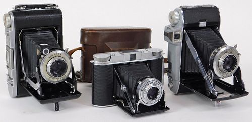 Lot of 3 American Folding Cameras #1