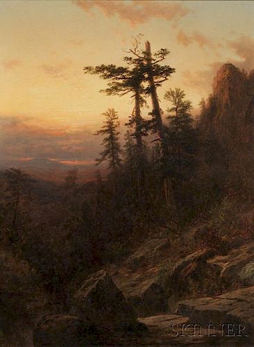 George Henry Smillie (American, 1840-1921)      Golden Hour in the Mountains