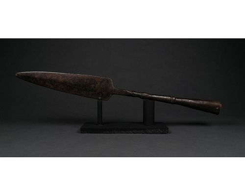 MEDIEVAL IRON SOCKETED SPEAR HEAD