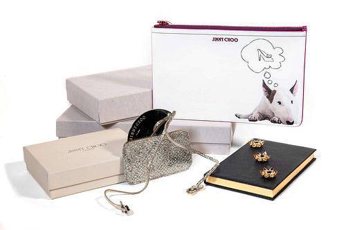 Jimmy Choo - Lot comprising envelop, little mirror and block-notes