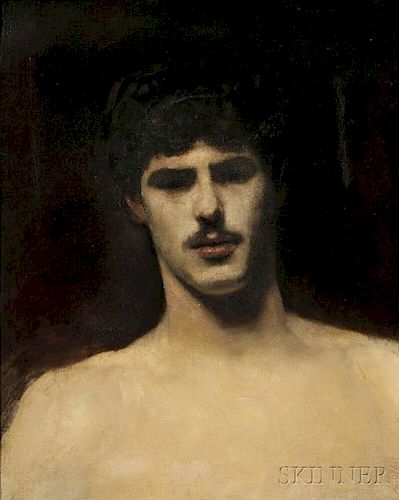 John Singer Sargent (American, 1856-1925)      Study of a Man's Head