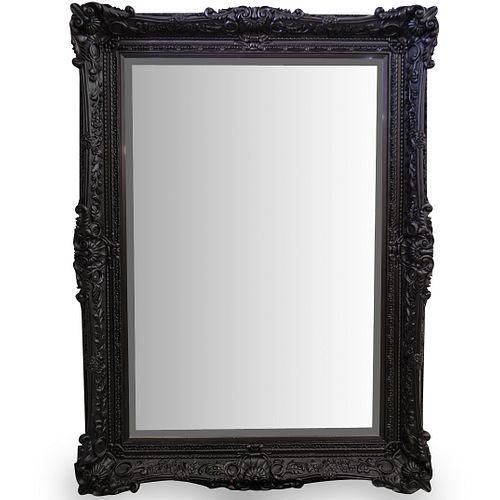 Palace Sized Black Lacquered Framed Mirror