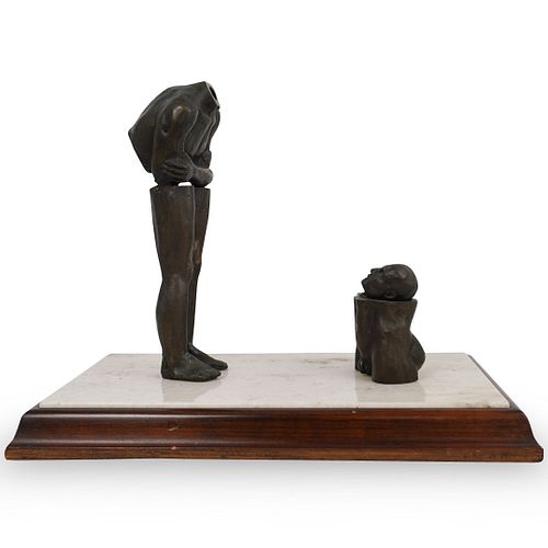 Leo Vinci "Looking At Myself" Bronze Sculpture